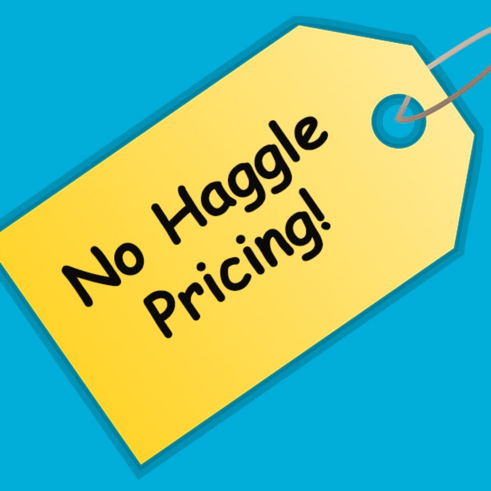 No Haggle the prices are marked